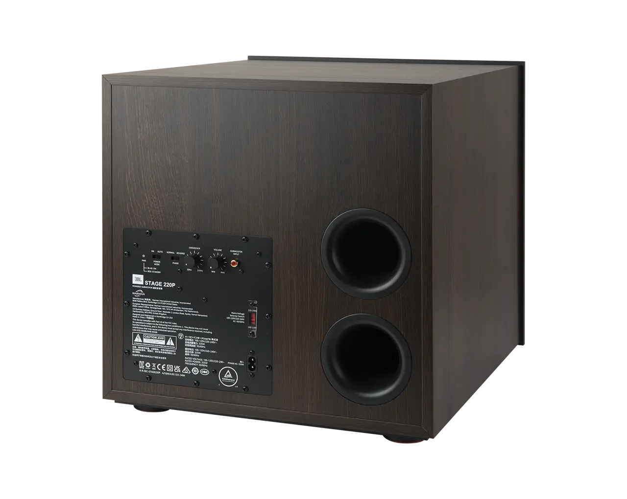 JBL Stage 200P aktivni nizkotonec | Espresso 2